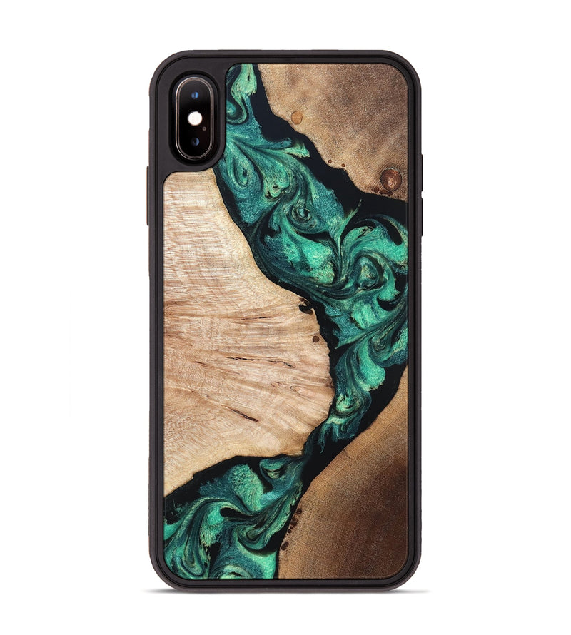 iPhone Xs Max Wood Phone Case - Casen (Green, 819955)