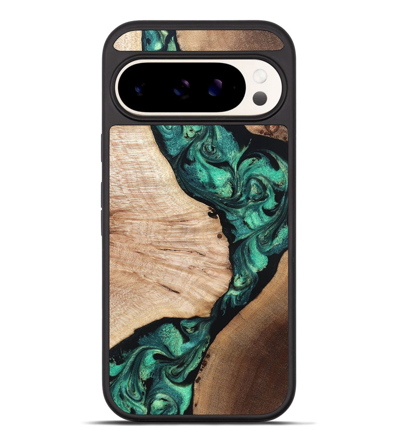 Pixel 10 Pro XL Wood Phone Case - Casen (Green, 819955)