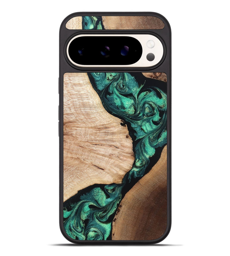 Pixel 9 Pro XL Wood Phone Case - Casen (Green, 819955)