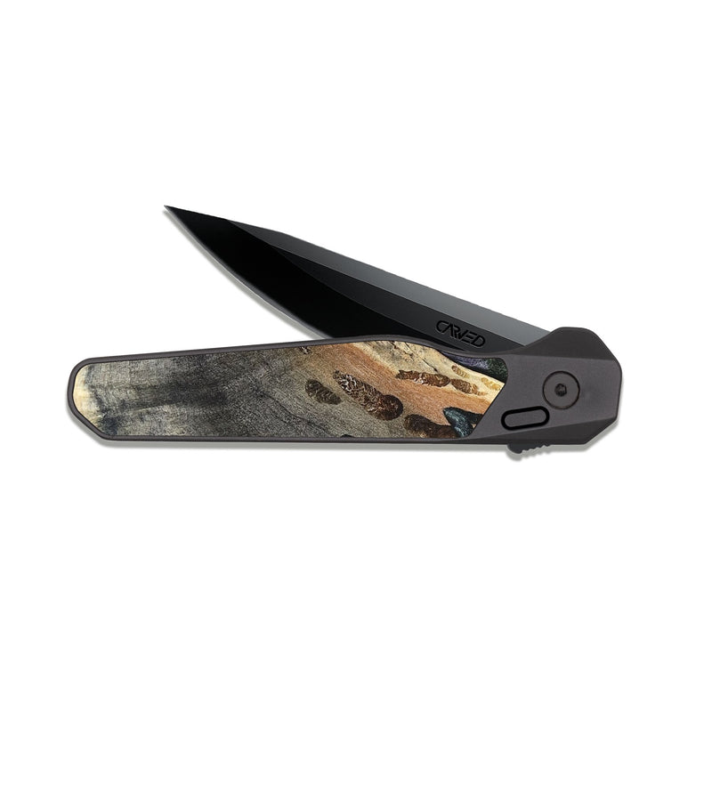 EDC Dark Slate Wood Pocket Knife - Libby (Green, 819956)