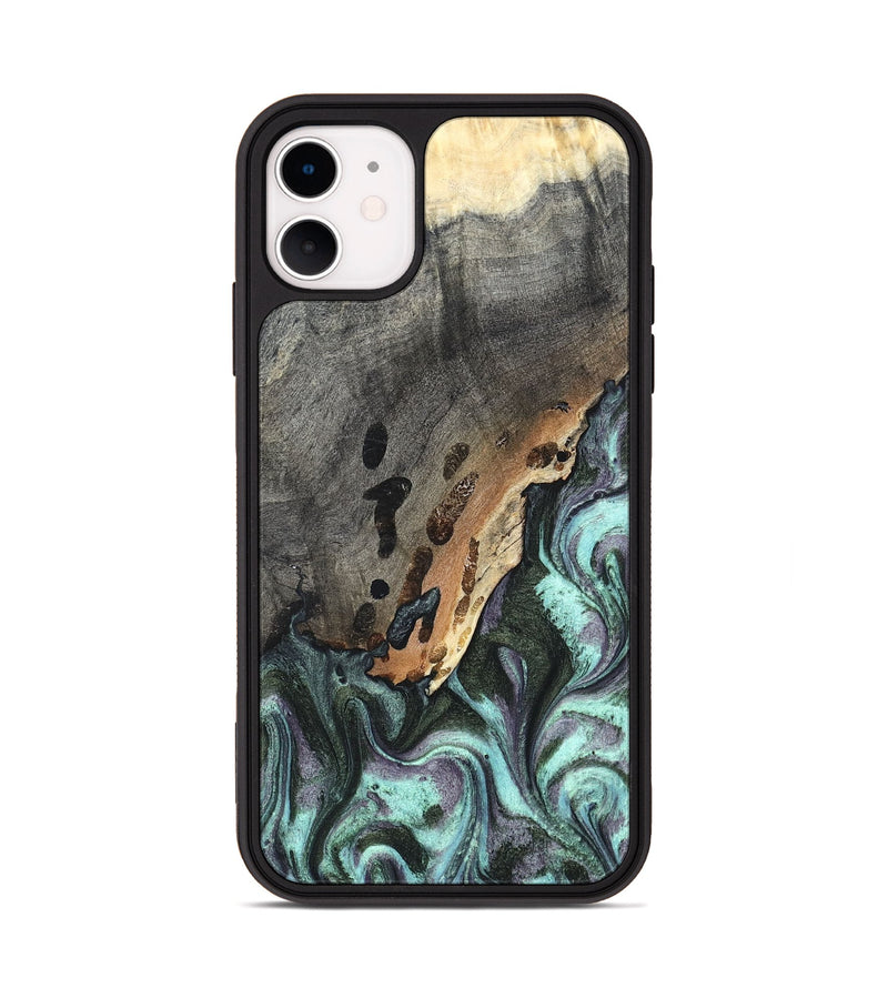 iPhone 11 Wood Phone Case - Libby (Green, 819956)