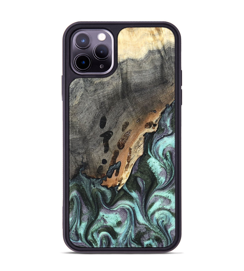 iPhone 11 Pro Max Wood Phone Case - Libby (Green, 819956)
