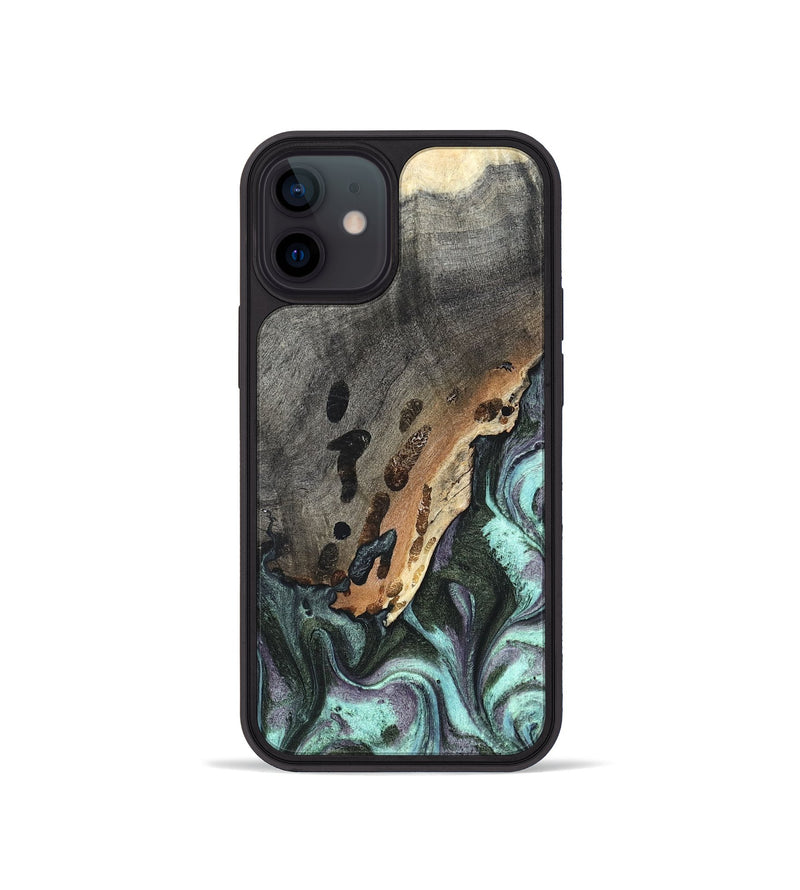 iPhone 12 mini Wood Phone Case - Libby (Green, 819956)
