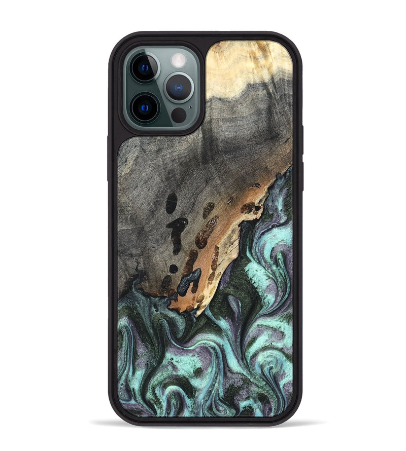 iPhone 12 Pro Max Wood Phone Case - Libby (Green, 819956)