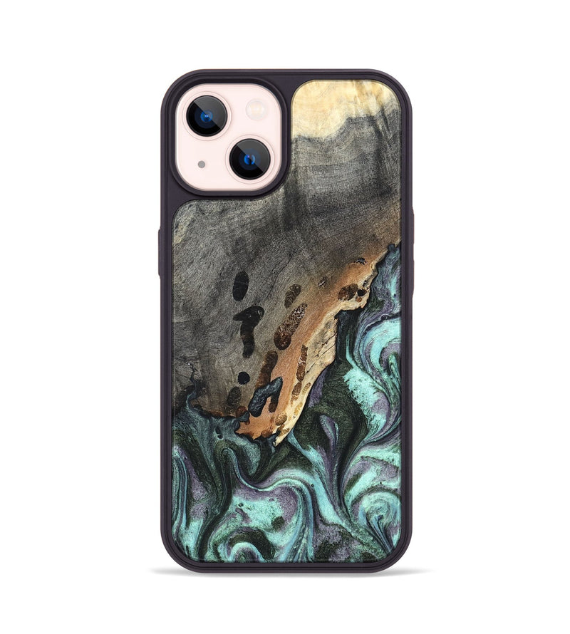 iPhone 14 Wood Phone Case - Libby (Green, 819956)