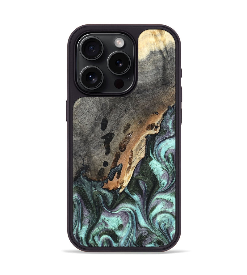 iPhone 15 Pro Wood Phone Case - Libby (Green, 819956)