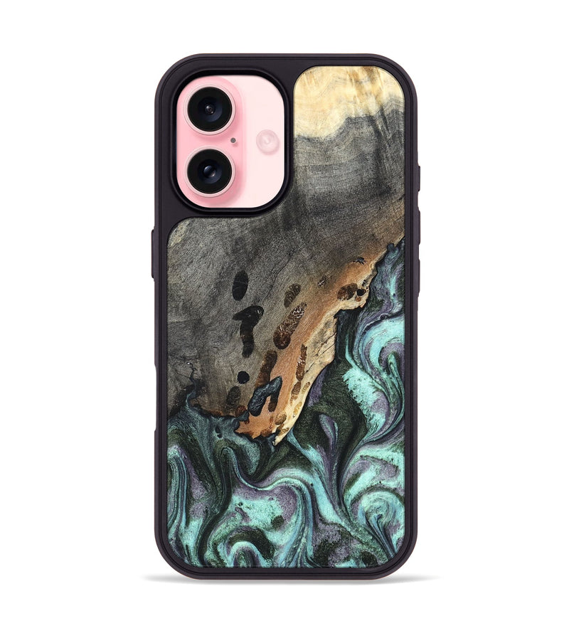 iPhone 16 Wood Phone Case - Libby (Green, 819956)