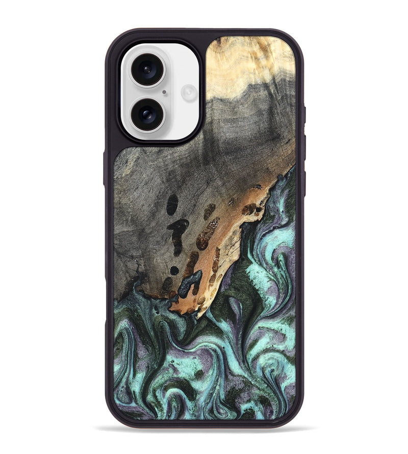 iPhone 16 Plus Wood Phone Case - Libby (Green, 819956)