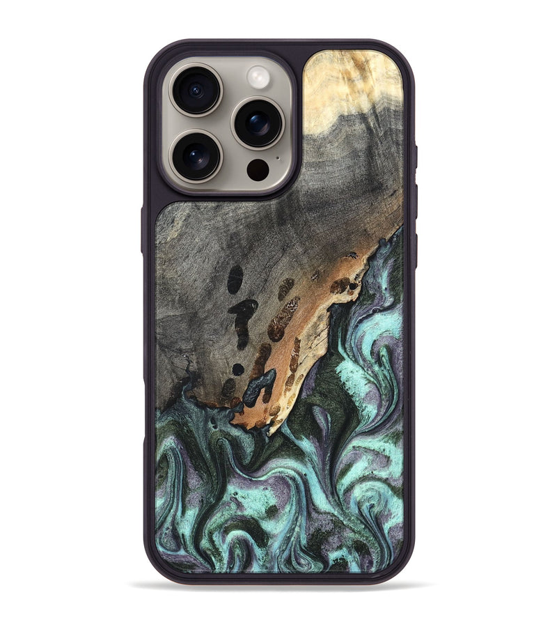 iPhone 16 Pro Max Wood Phone Case - Libby (Green, 819956)