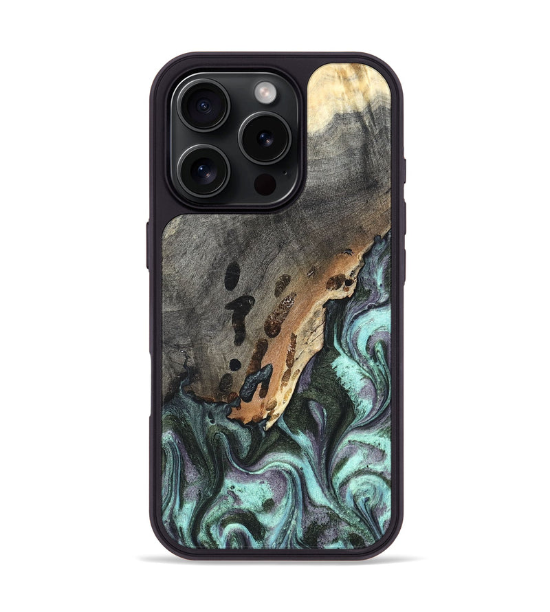 iPhone 16 Pro Wood Phone Case - Libby (Green, 819956)