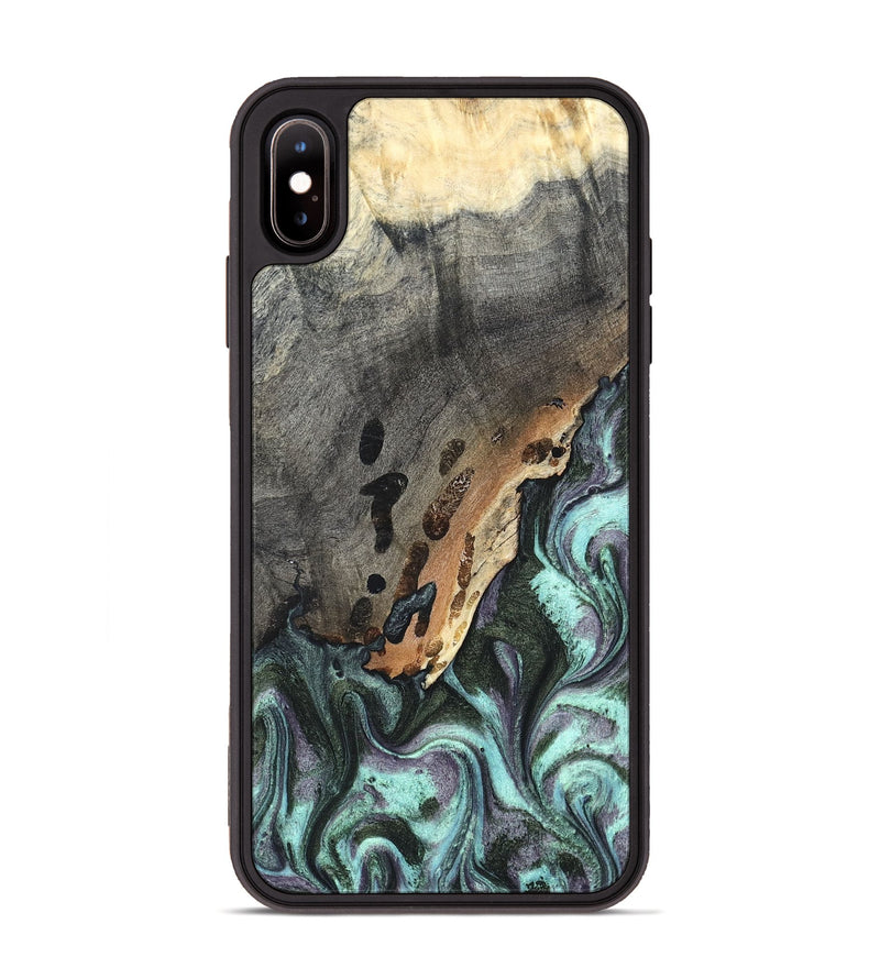 iPhone Xs Max Wood Phone Case - Libby (Green, 819956)