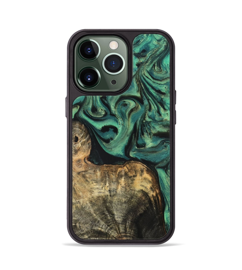 iPhone 13 Pro Wood Phone Case - Camilo (Green, 819957)