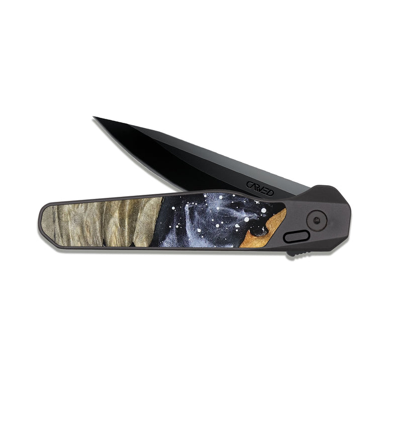 EDC Dark Slate Wood Pocket Knife - Ashely (Cosmos, 819960)