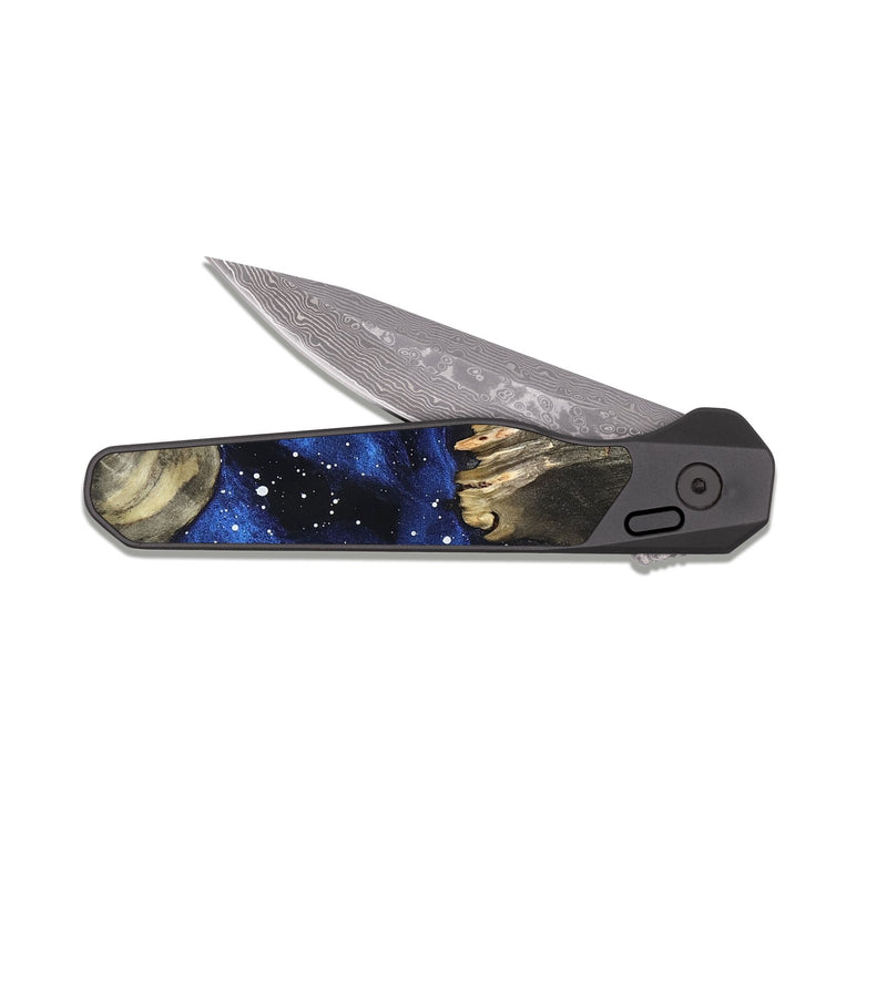 EDC Dark Damascus Wood Pocket Knife - Jerod (Cosmos, 819961)