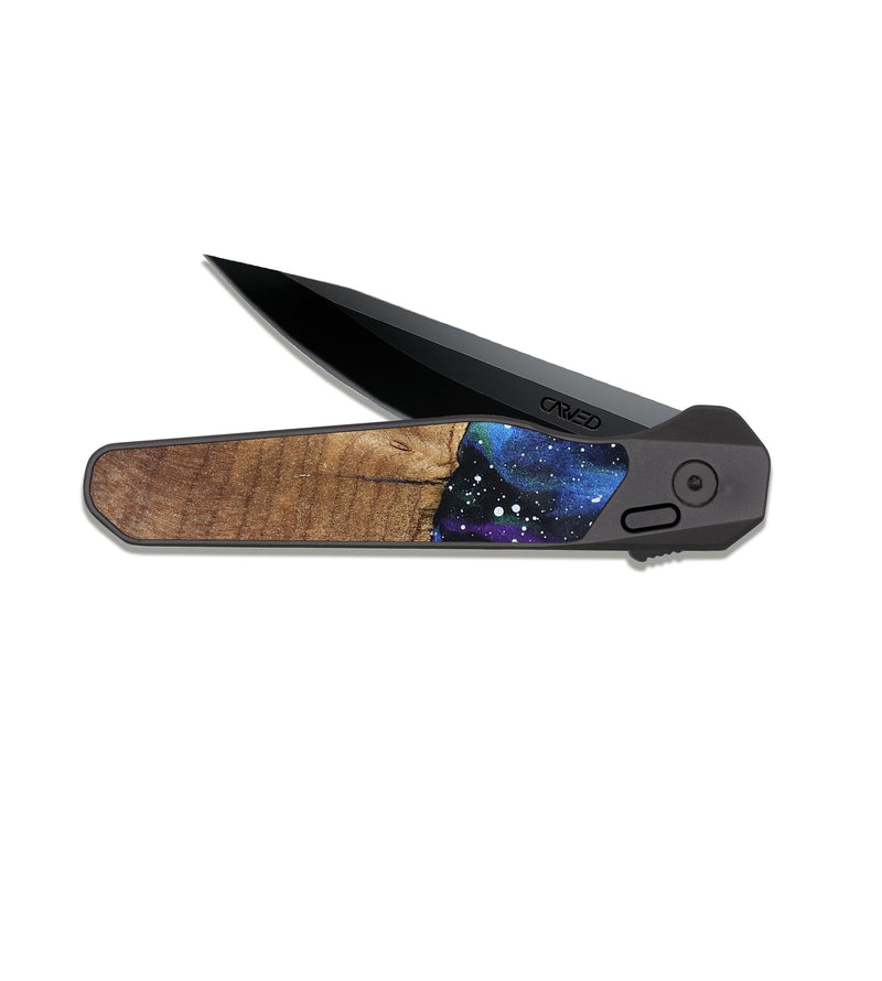 EDC Dark Slate Wood Pocket Knife - Ezrah (Cosmos, 819962)