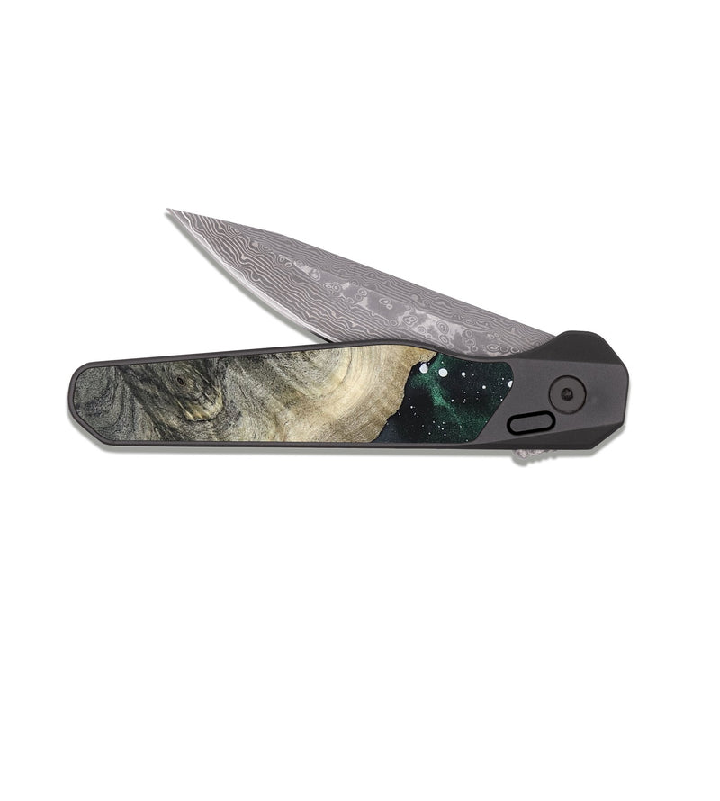 EDC Dark Damascus Wood Pocket Knife - Terry (Cosmos, 819970)