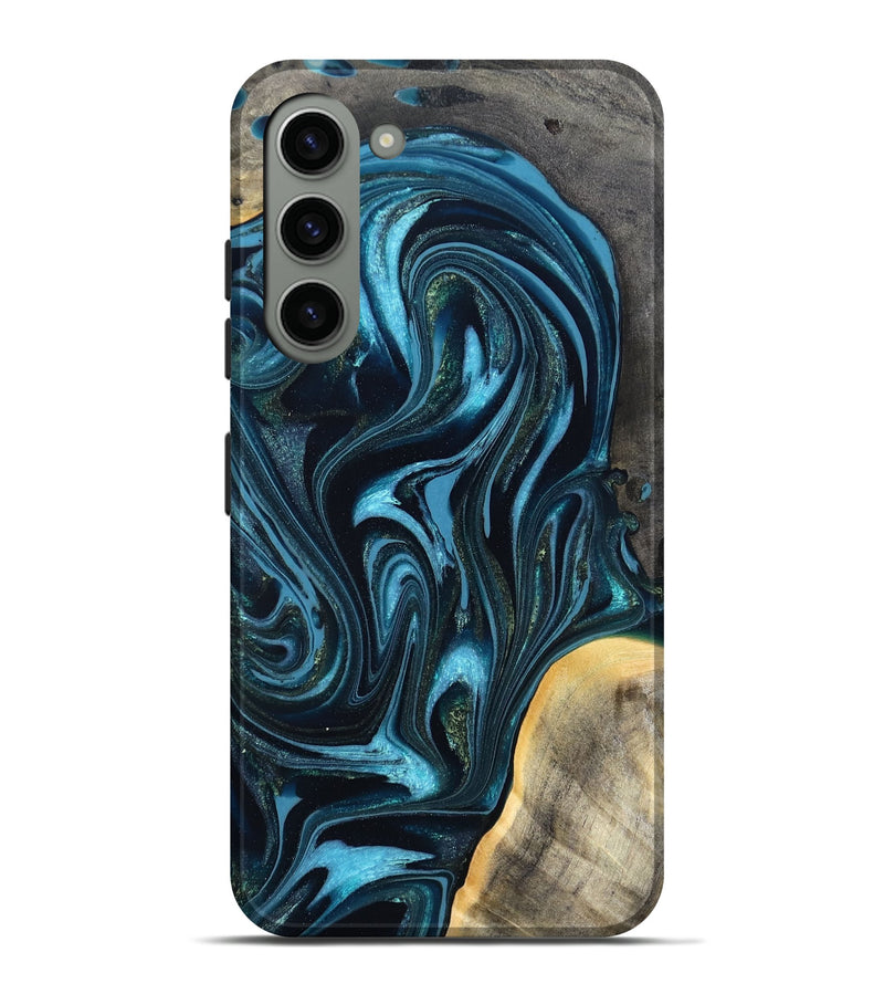Galaxy S23 Plus Wood Live Edge Phone Case - Tanner (Blue, 819974)