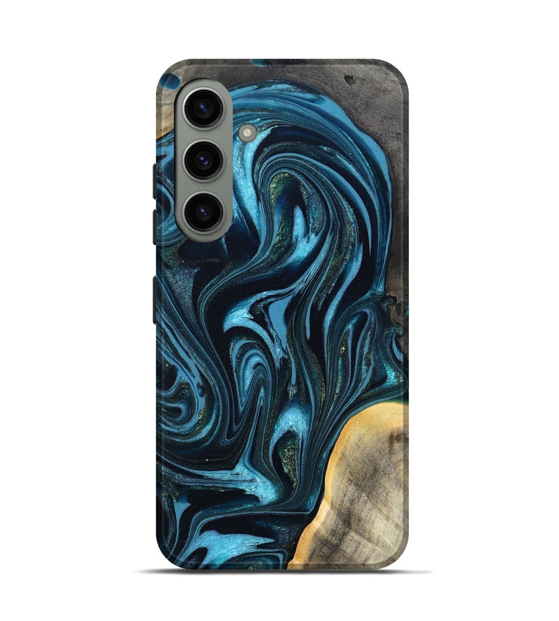 Galaxy S24 Wood Live Edge Phone Case - Tanner (Blue, 819974)