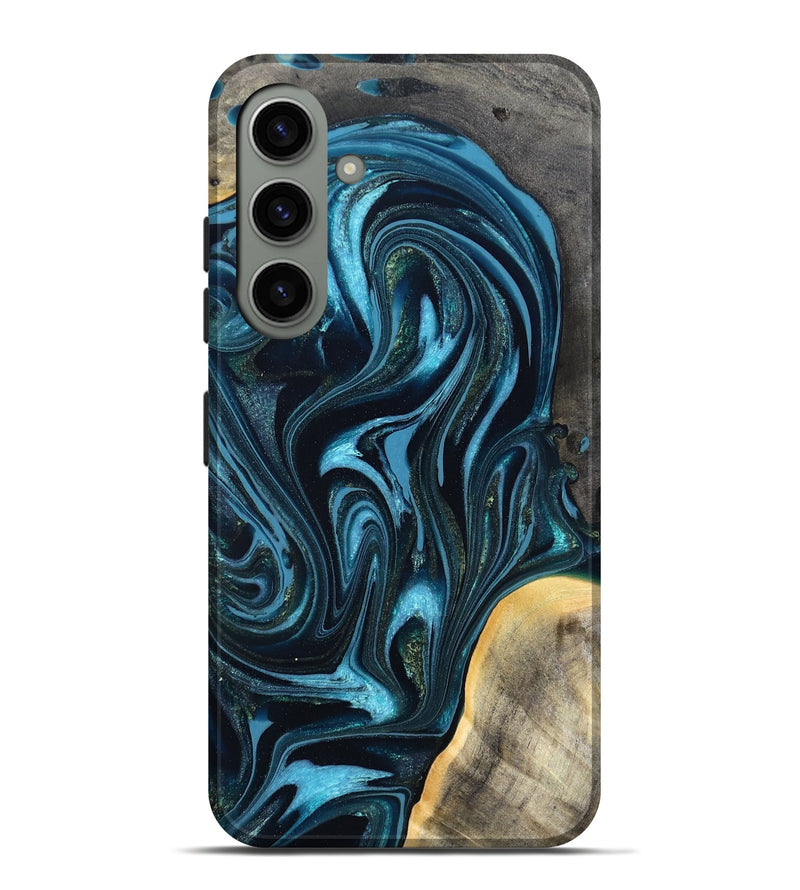 Galaxy S24 Plus Wood Live Edge Phone Case - Tanner (Blue, 819974)
