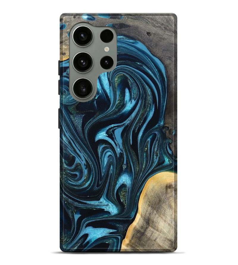 Galaxy S24 Ultra Wood Live Edge Phone Case - Tanner (Blue, 819974)