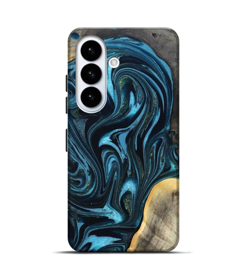 Galaxy S26 Wood Live Edge Phone Case - Tanner (Blue, 819974)