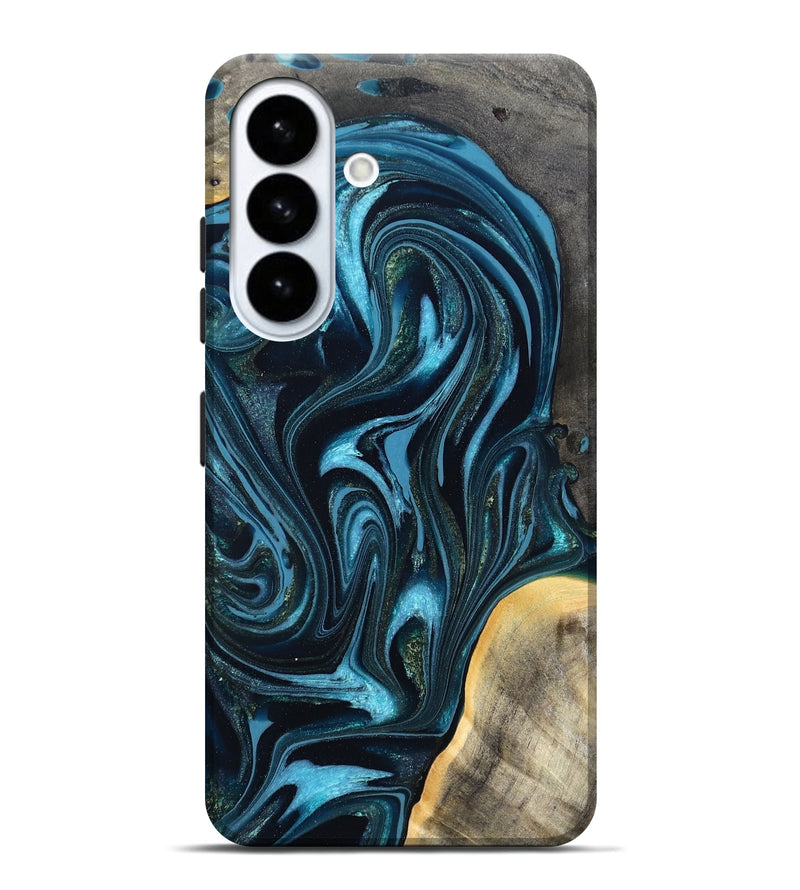 Galaxy S26 Plus Wood Live Edge Phone Case - Tanner (Blue, 819974)
