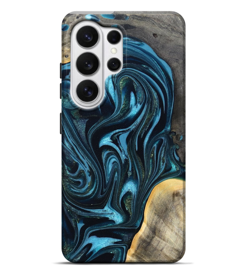 Galaxy S26 Ultra Wood Live Edge Phone Case - Tanner (Blue, 819974)