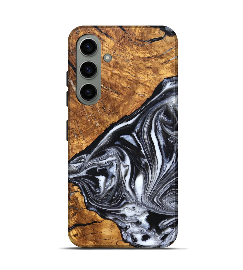 Galaxy S24 Wood Live Edge Phone Case - Zola (Black & White, 819976)