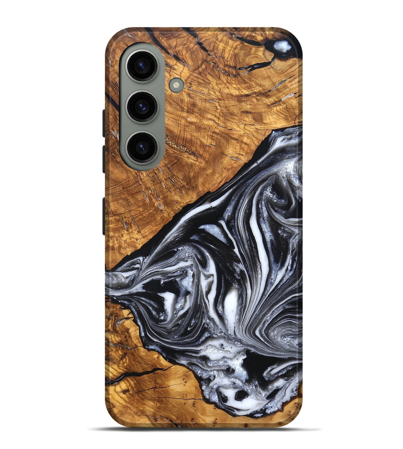 Galaxy S24 Plus Wood Live Edge Phone Case - Zola (Black & White, 819976)