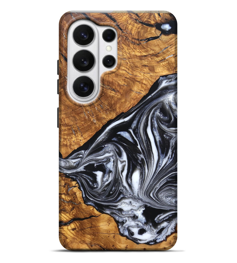 Galaxy S26 Ultra Wood Live Edge Phone Case - Zola (Black & White, 819976)