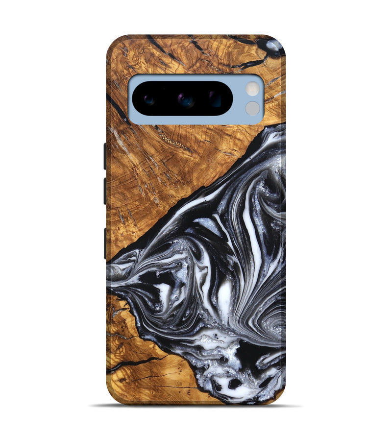Pixel 8 Pro Wood Live Edge Phone Case - Zola (Black & White, 819976)