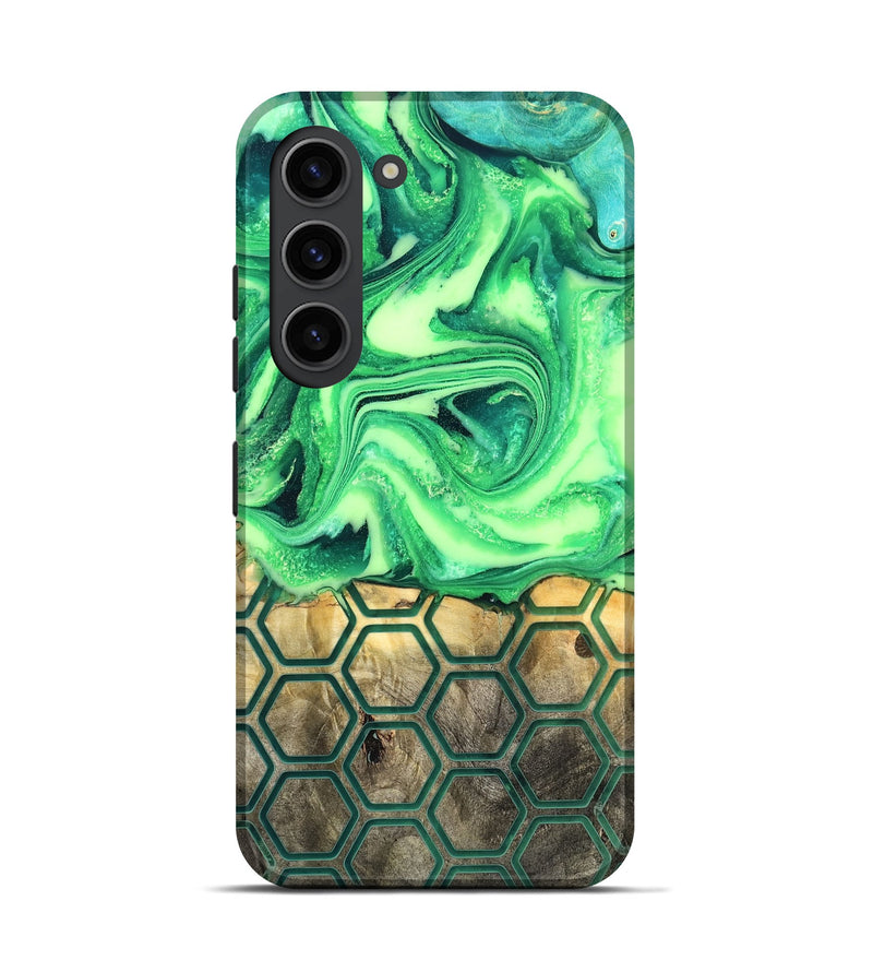Galaxy S23 Wood Live Edge Phone Case - Onyx (Neon, 819977)