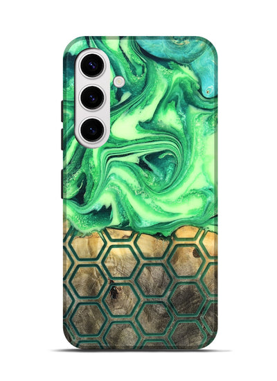 Galaxy S25 Wood Live Edge Phone Case - Onyx (Neon, 819977)