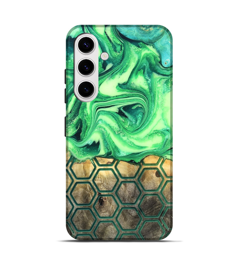 Galaxy S25 Wood Live Edge Phone Case - Onyx (Neon, 819977)