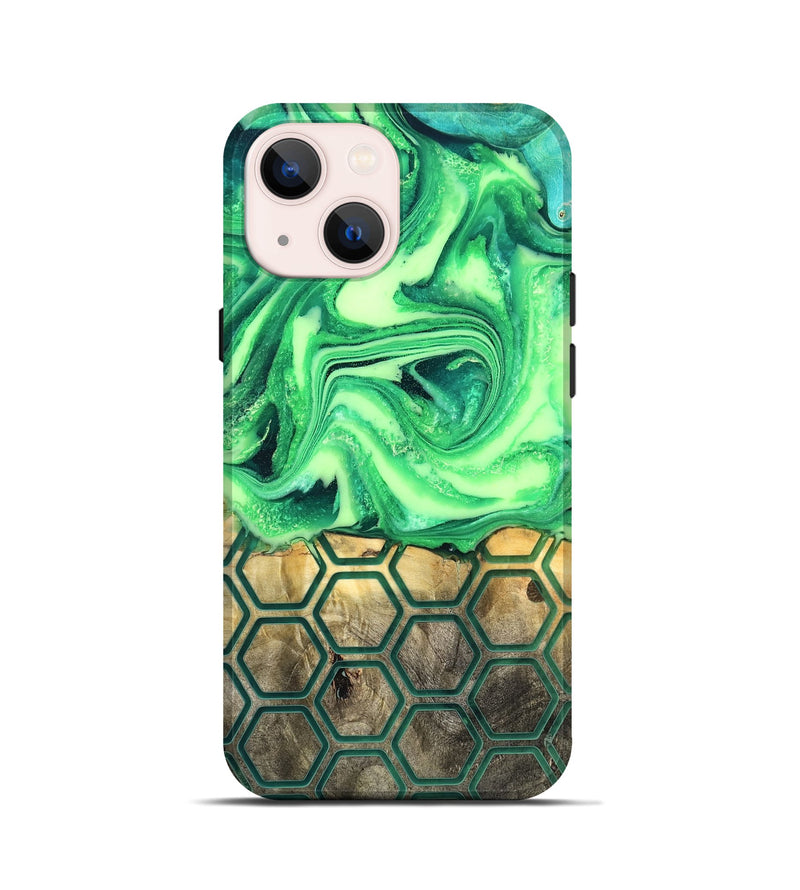 iPhone 13 mini Wood Live Edge Phone Case - Onyx (Neon, 819977)
