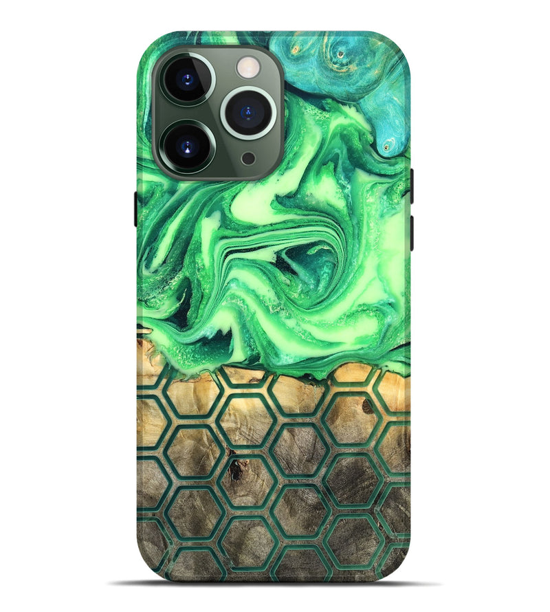 iPhone 13 Pro Max Wood Live Edge Phone Case - Onyx (Neon, 819977)