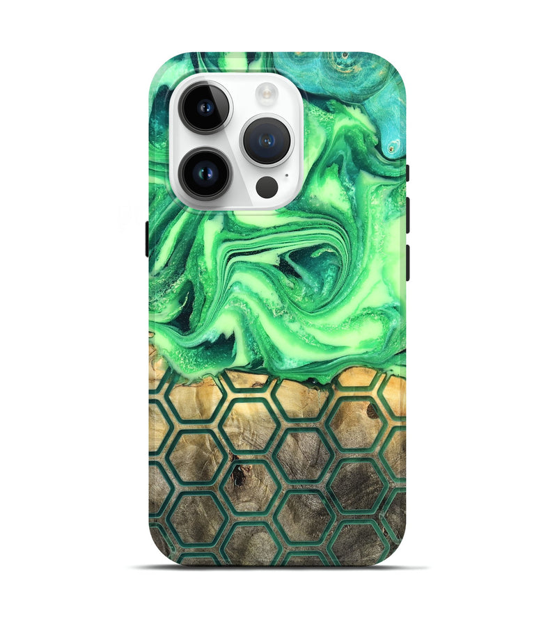 iPhone 15 Pro Wood Live Edge Phone Case - Onyx (Neon, 819977)