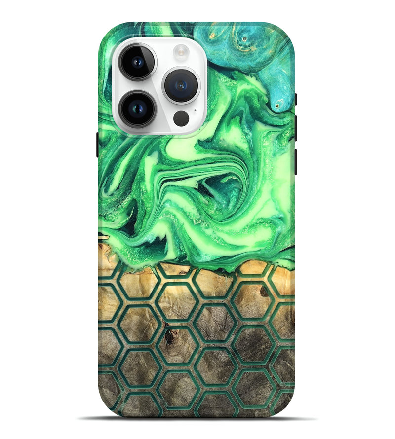 iPhone 15 Pro Max Wood Live Edge Phone Case - Onyx (Neon, 819977)