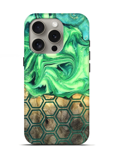iPhone 16 Pro Wood Live Edge Phone Case - Onyx (Neon, 819977)