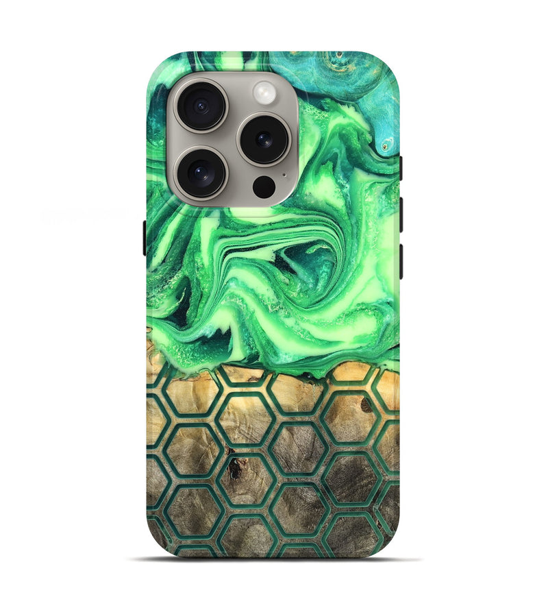 iPhone 16 Pro Wood Live Edge Phone Case - Onyx (Neon, 819977)