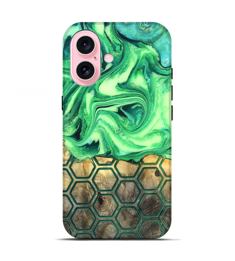 iPhone 17 Wood Live Edge Phone Case - Onyx (Neon, 819977)