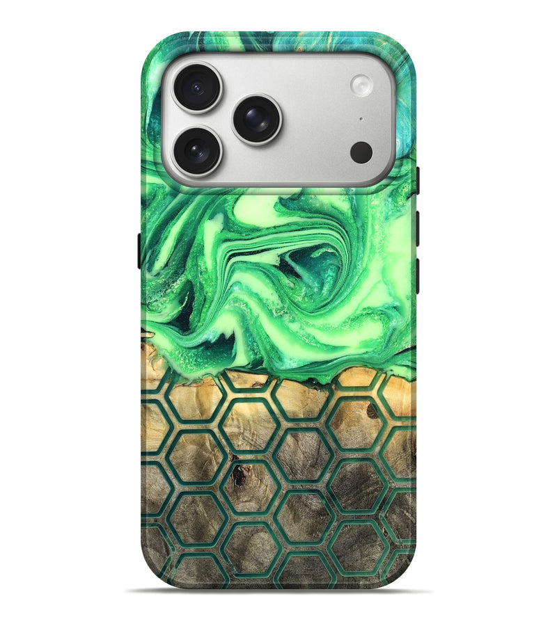 iPhone 17 Pro Max Wood Live Edge Phone Case - Onyx (Neon, 819977)