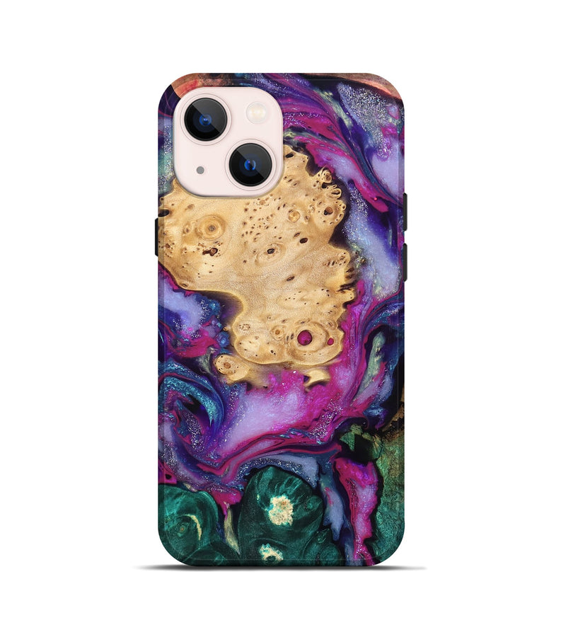 iPhone 13 mini Wood Live Edge Phone Case - Kai (Purple, 819979)