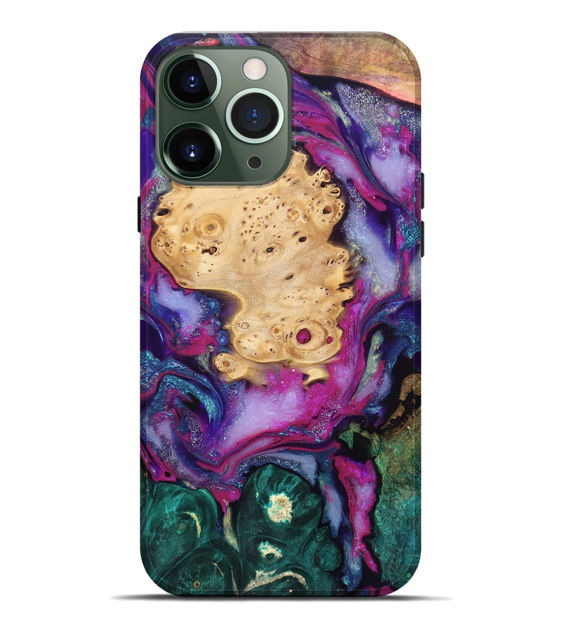 iPhone 13 Pro Max Wood Live Edge Phone Case - Kai (Purple, 819979)