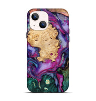 iPhone 14 Wood Live Edge Phone Case - Kai (Purple, 819979)