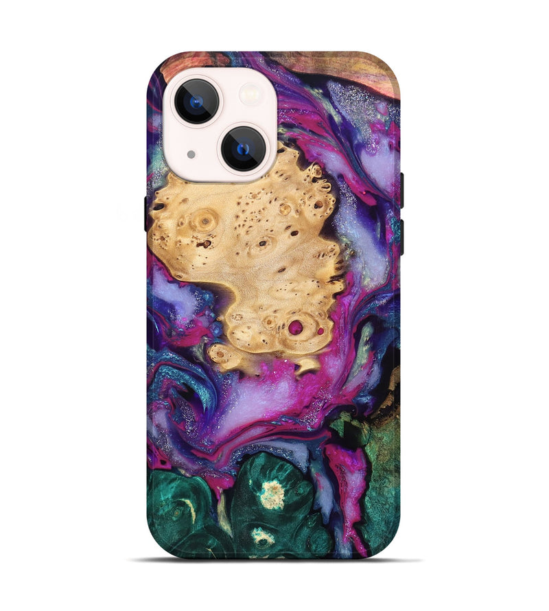 iPhone 14 Wood Live Edge Phone Case - Kai (Purple, 819979)
