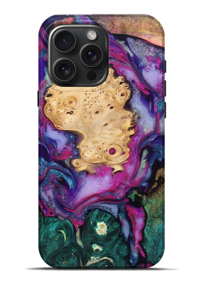 iPhone 16 Pro Max Wood Live Edge Phone Case - Kai (Purple, 819979)