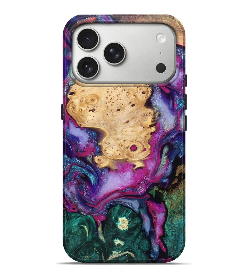 iPhone 17 Pro Max Wood Live Edge Phone Case - Kai (Purple, 819979)