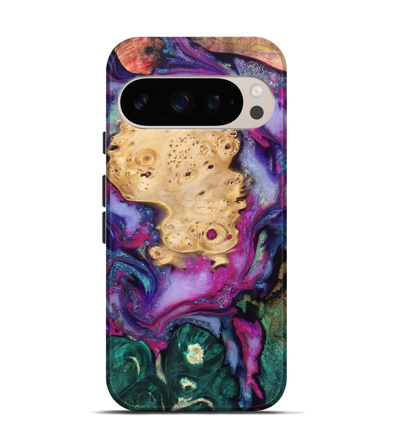 Pixel 10 Pro Wood Live Edge Phone Case - Kai (Purple, 819979)