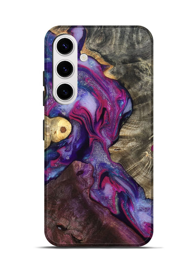 Galaxy S25 Wood Live Edge Phone Case - Eduardo (Purple, 819980)